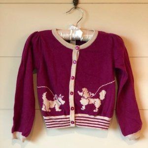 Monsoon Poodle Cardigan Girls 5/6